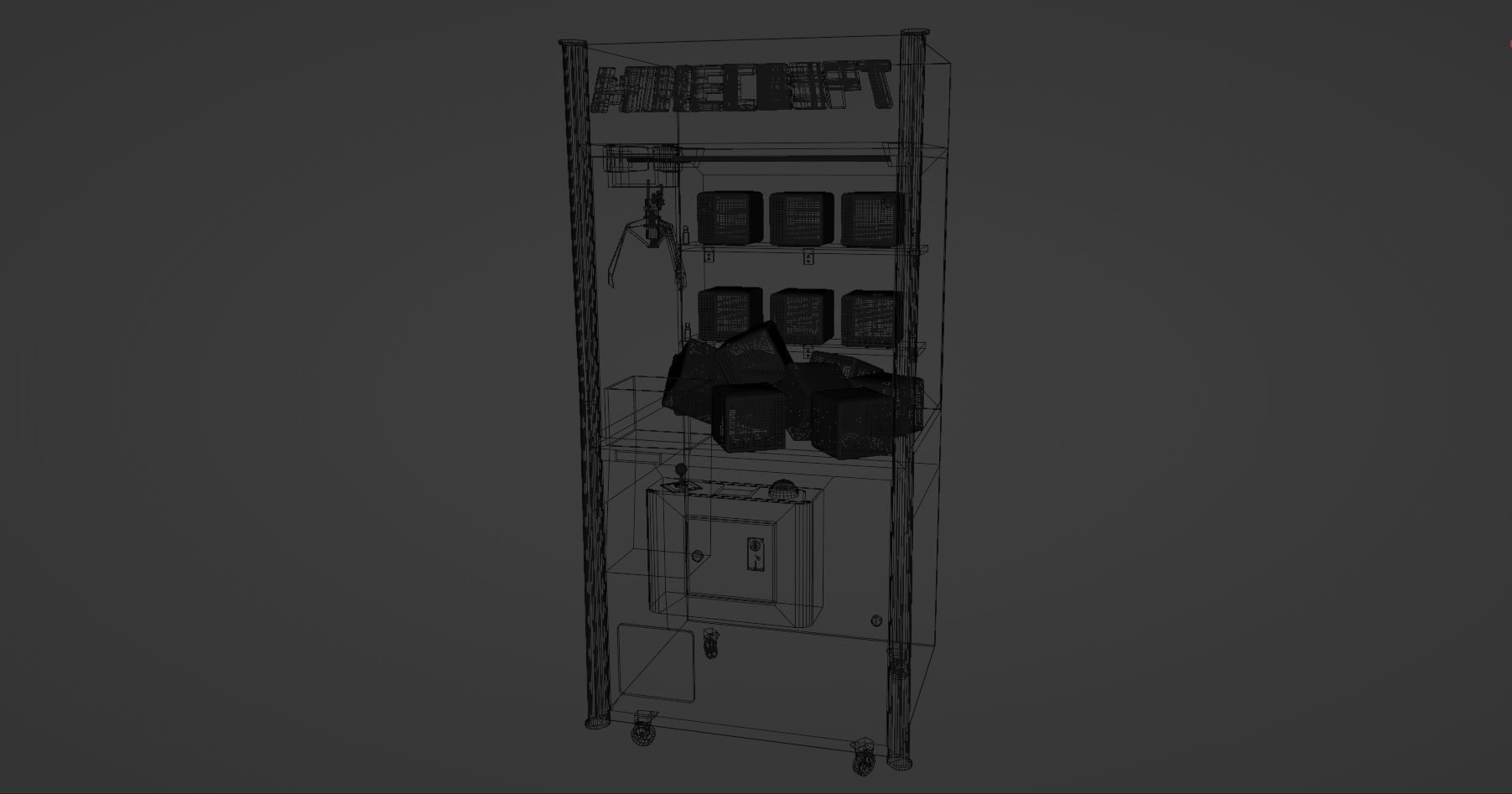 Minecraft Claw Machine Low-poly 3D model_1