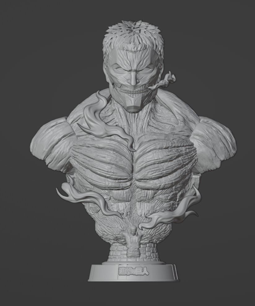 Pack bust titan SNK 3D print model_2