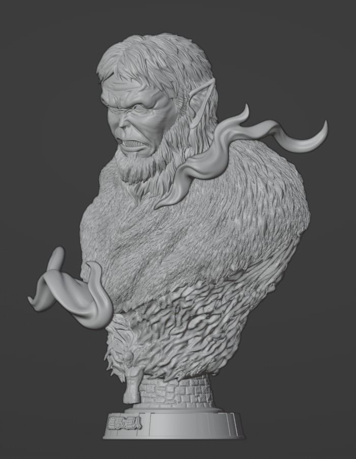 Pack bust titan SNK 3D print model_9