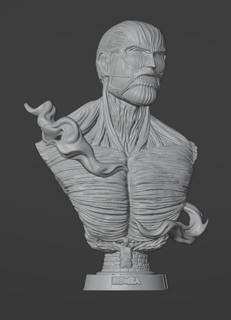 Pack bust titan SNK 3D print model_16