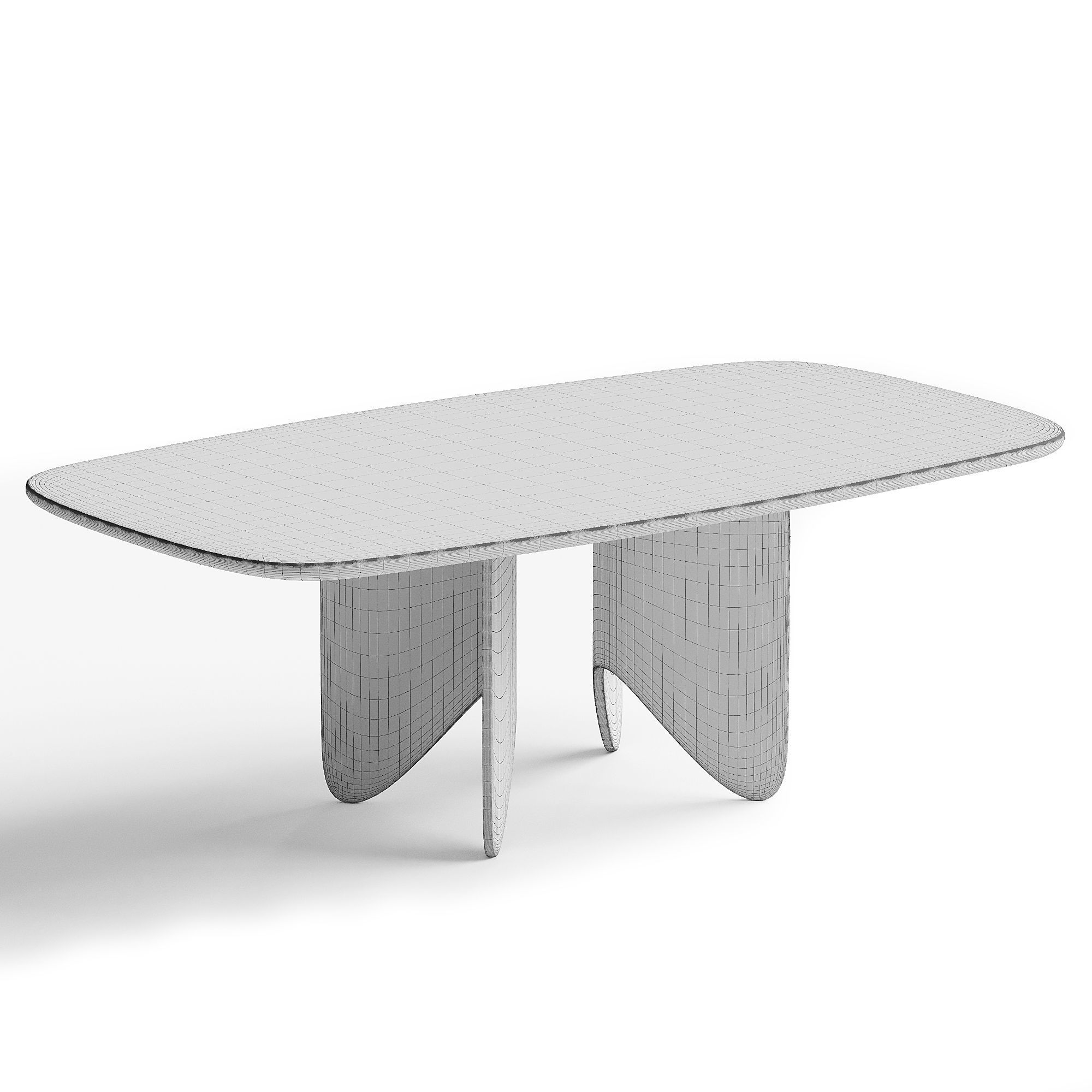 Roots Table Low-poly 3D model_1