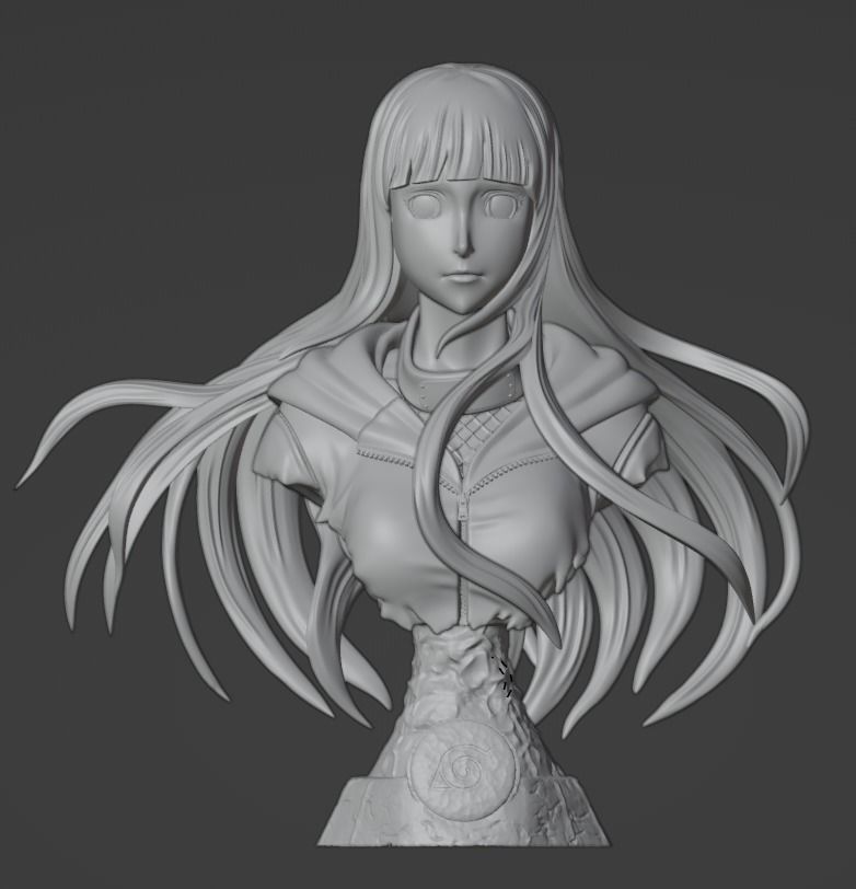 Bust Hinata Hyuga 3D print model_1