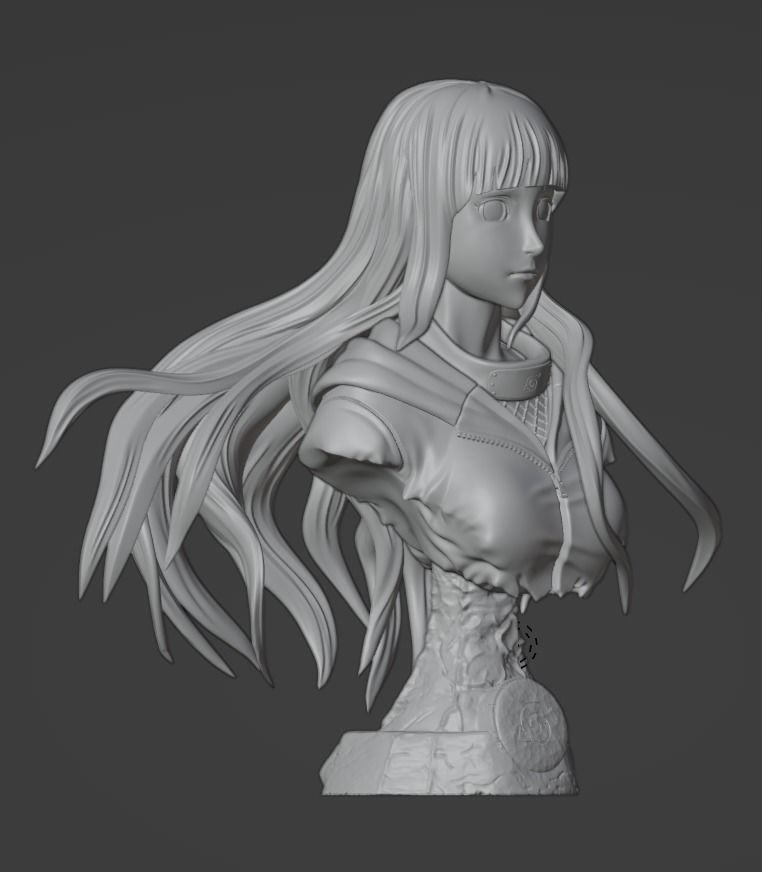 Bust Hinata Hyuga 3D print model_2