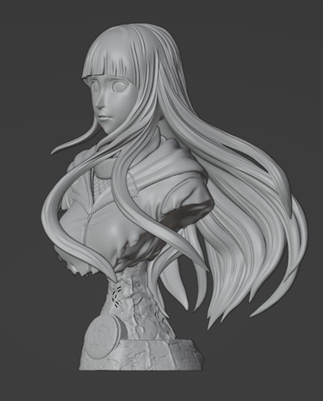 Bust Hinata Hyuga 3D print model_3