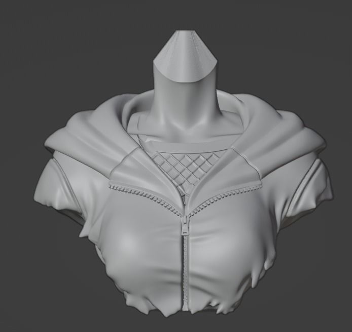 Bust Hinata Hyuga 3D print model_7