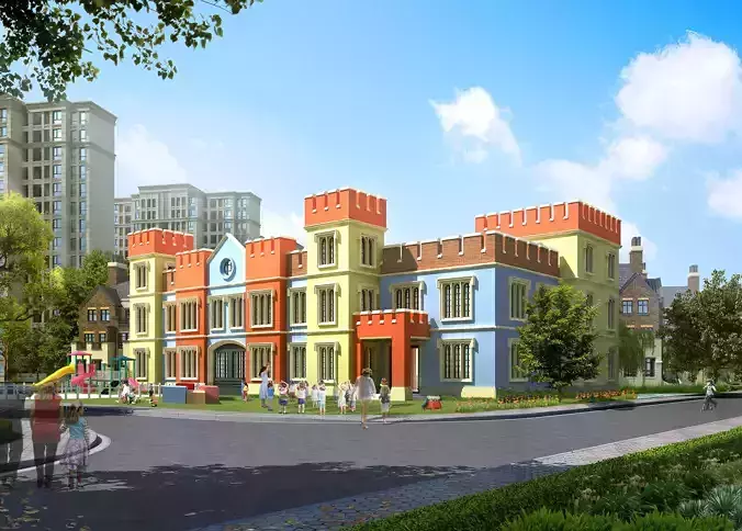 3Dmax fashion city commercial square building 11