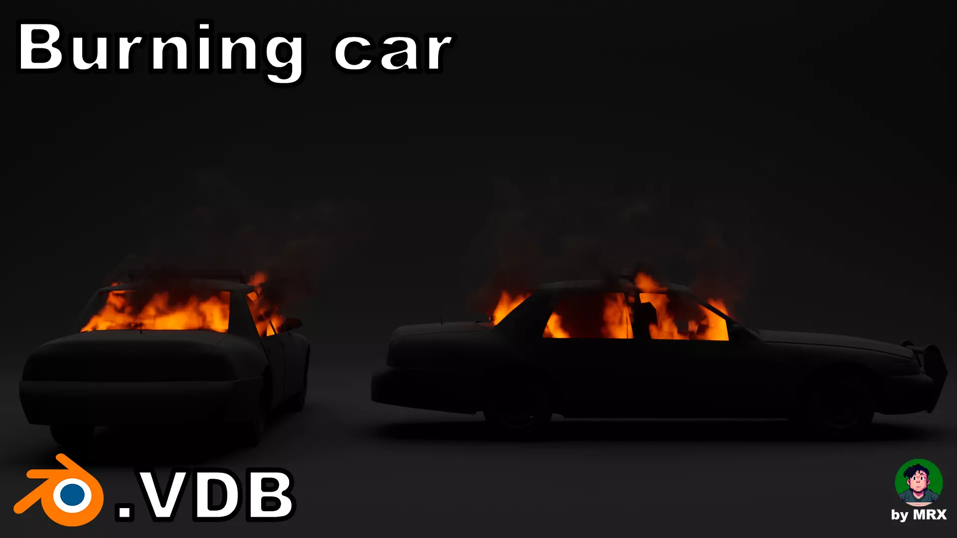 Burning car vdb 3D model