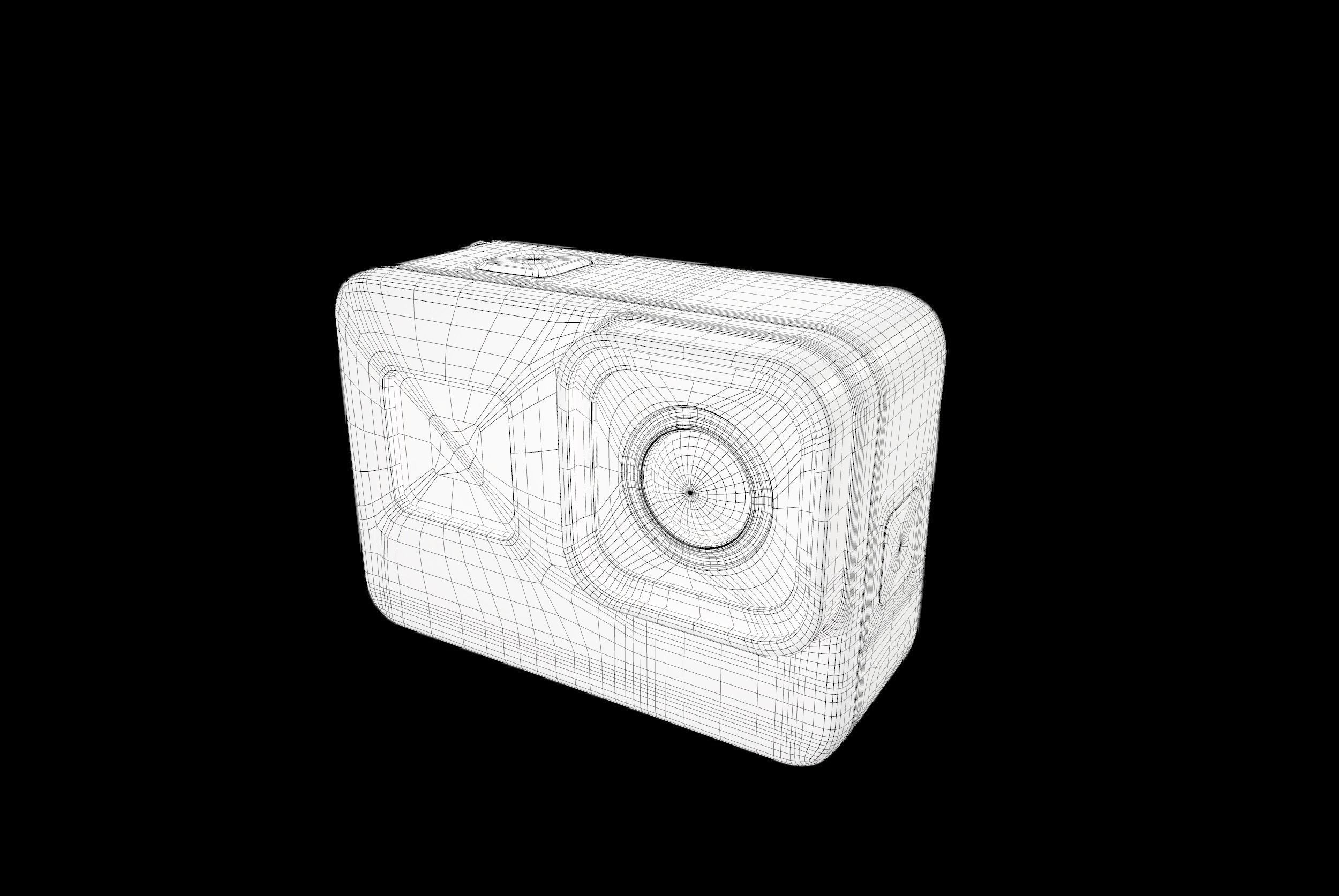 Go Pro HERO 8 Black Low-poly 3D model_10