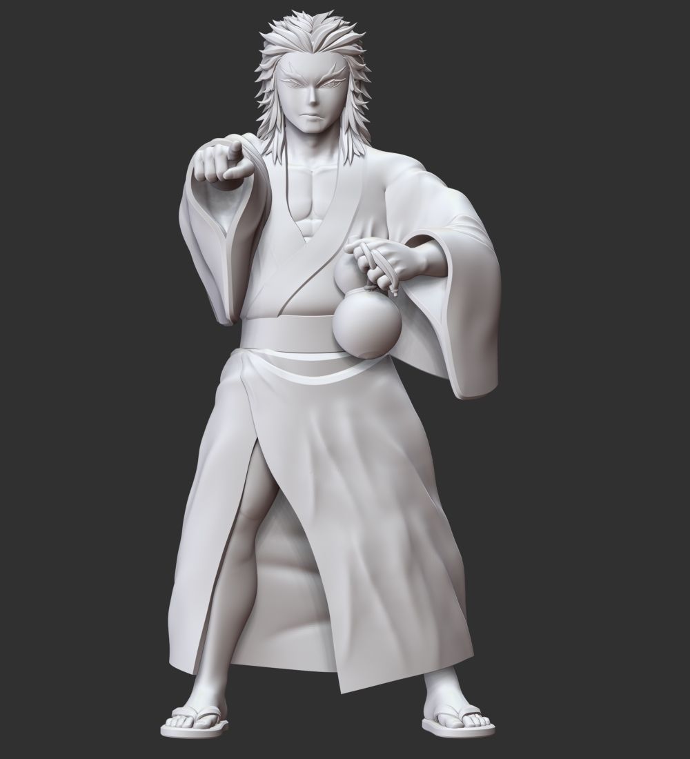 Demon Slayer - Shinjuro Rengoku 3D print model_4