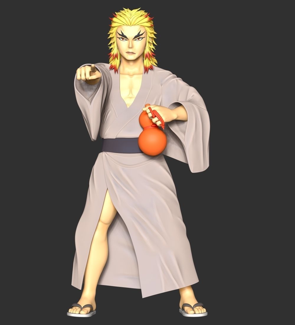 Demon Slayer - Shinjuro Rengoku 3D print model_2