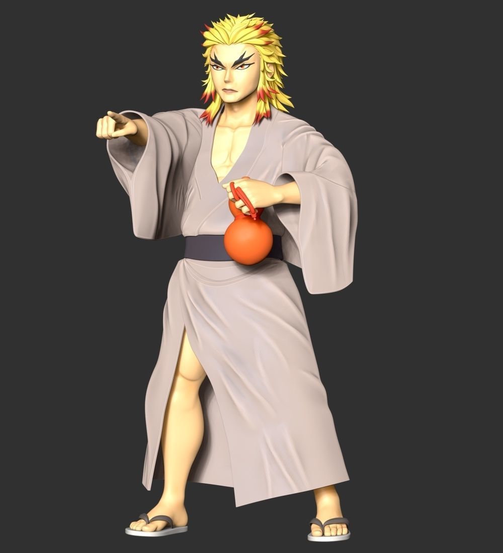 Demon Slayer - Shinjuro Rengoku 3D print model_5