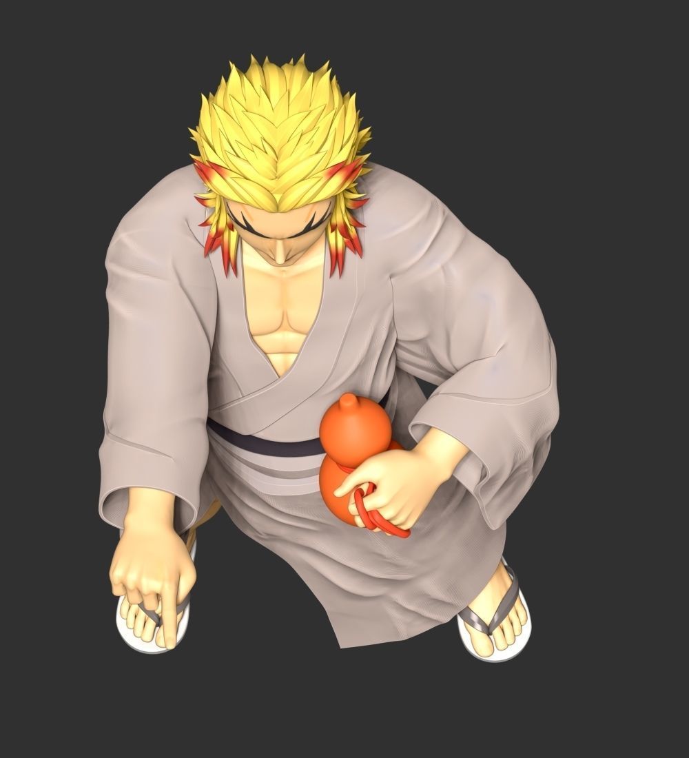 Demon Slayer - Shinjuro Rengoku 3D print model_8
