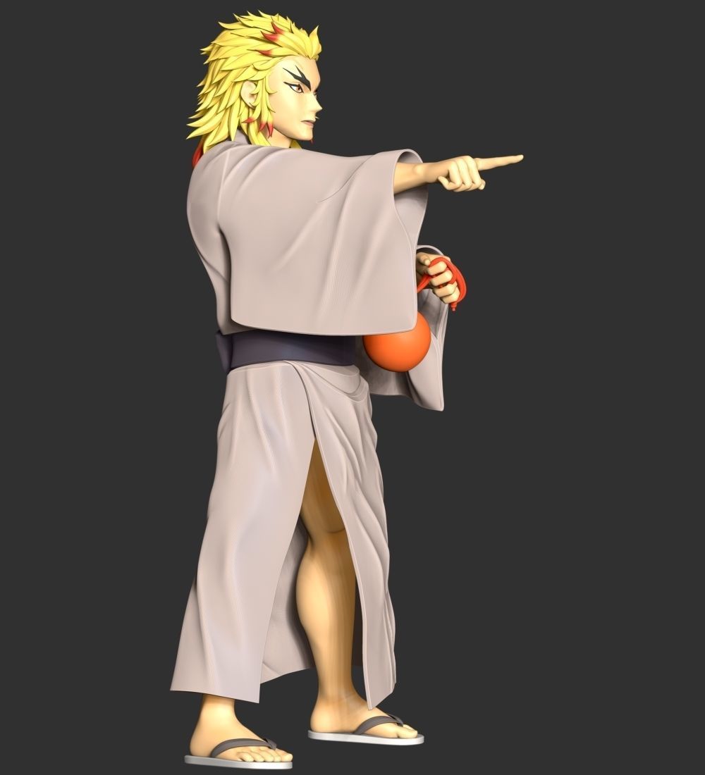Demon Slayer - Shinjuro Rengoku 3D print model_7