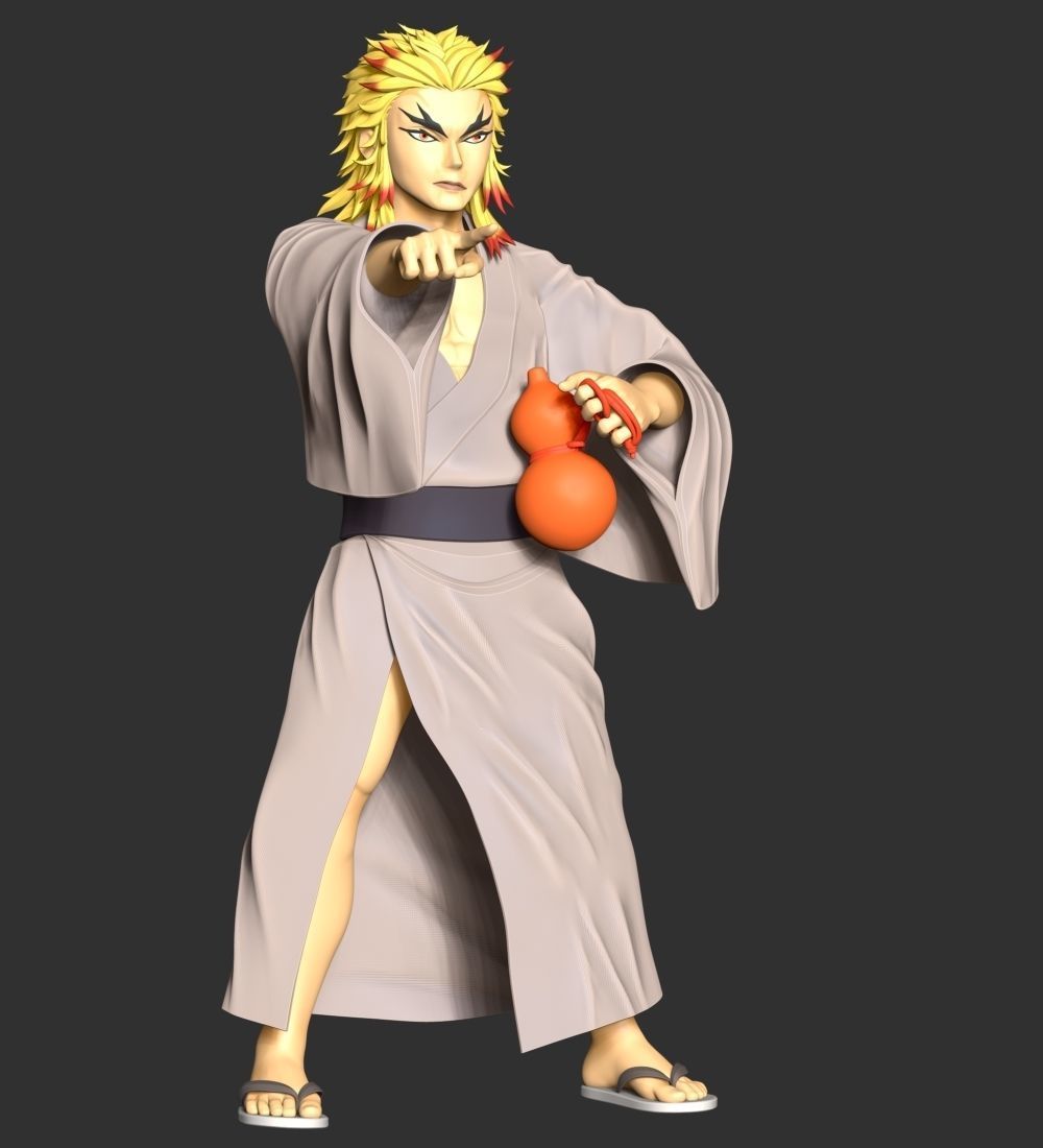 Demon Slayer - Shinjuro Rengoku 3D print model_3