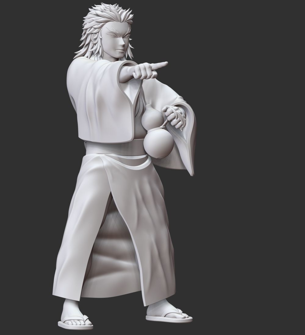 Demon Slayer - Shinjuro Rengoku 3D print model_10