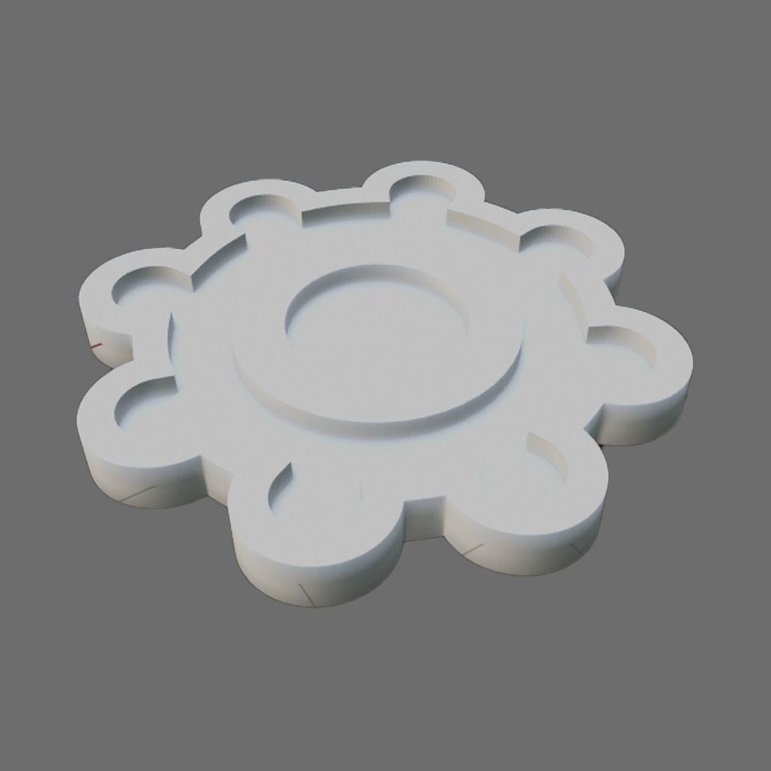 Curved Gear Free 3D model_2