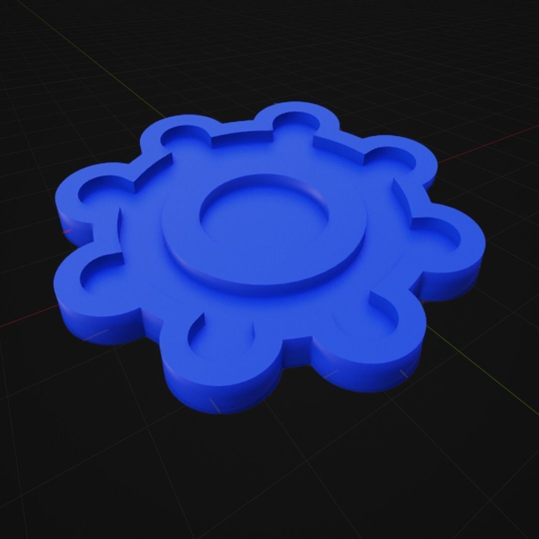 Curved Gear Free 3D model_3