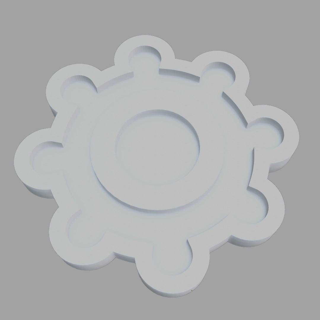 Curved Gear Free 3D model_1
