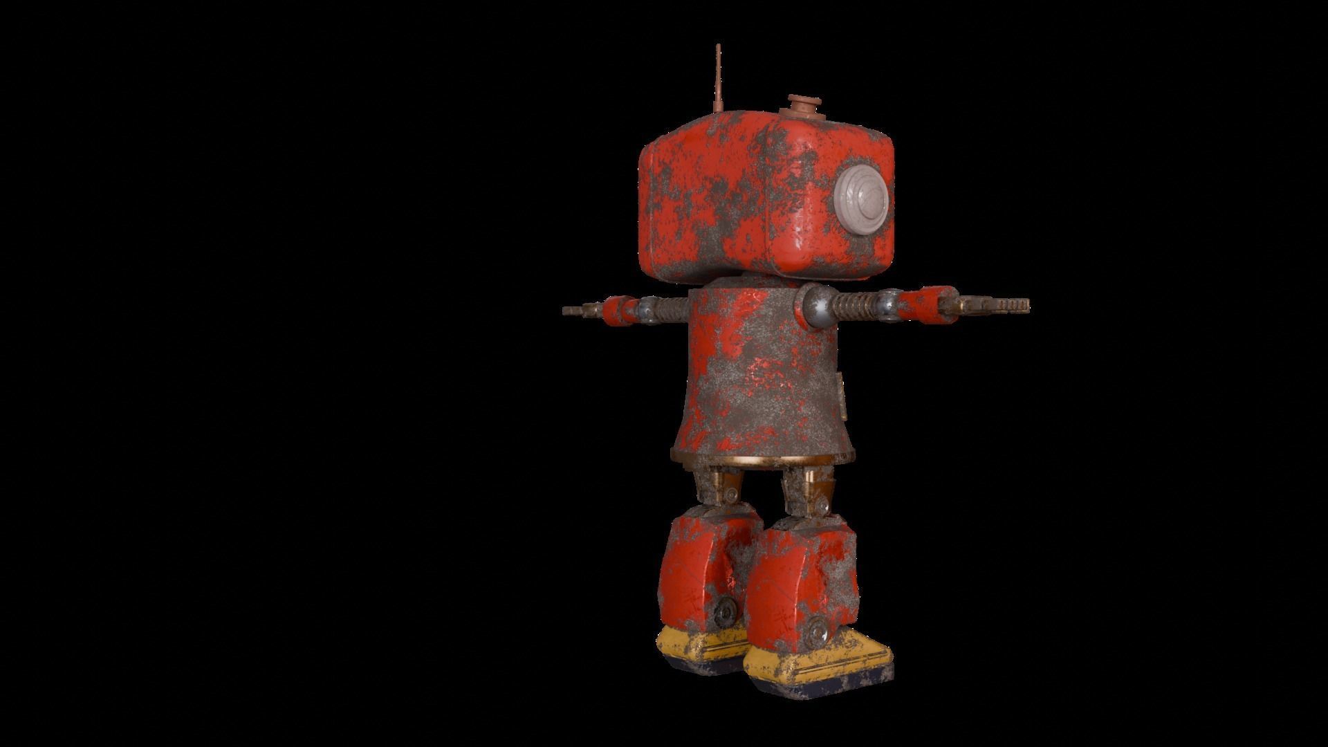Rusted Robot 3D model_5