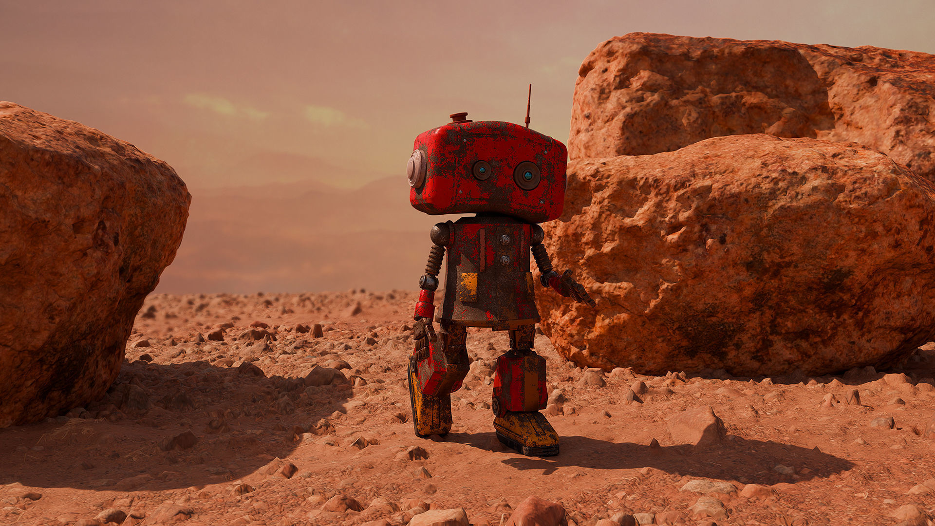 Rusted Robot 3D model_1