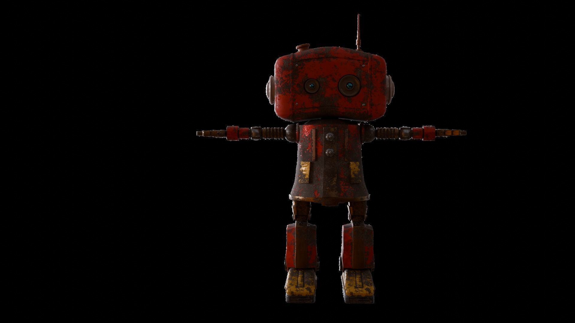 Rusted Robot 3D model_8