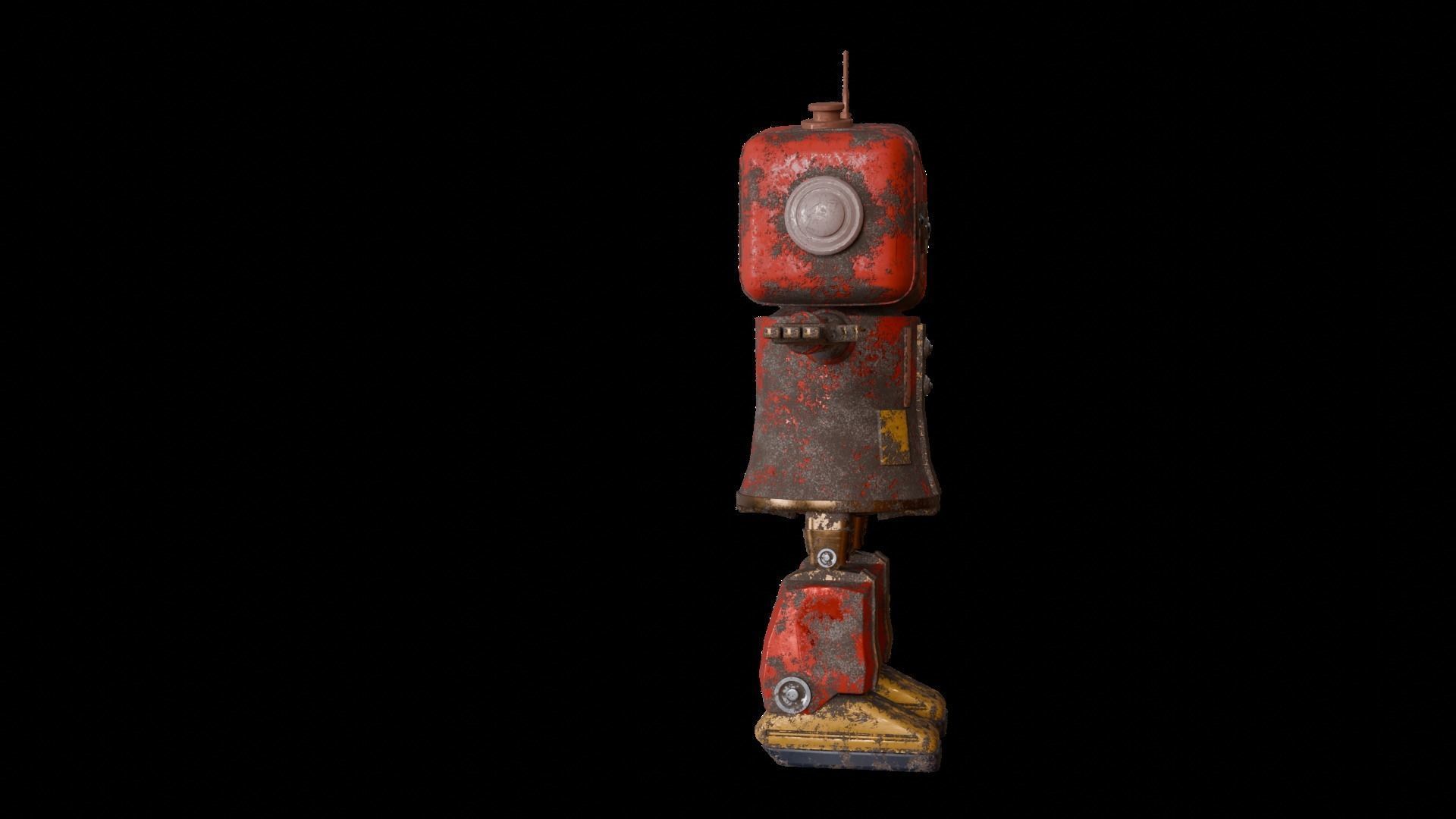 Rusted Robot 3D model_6