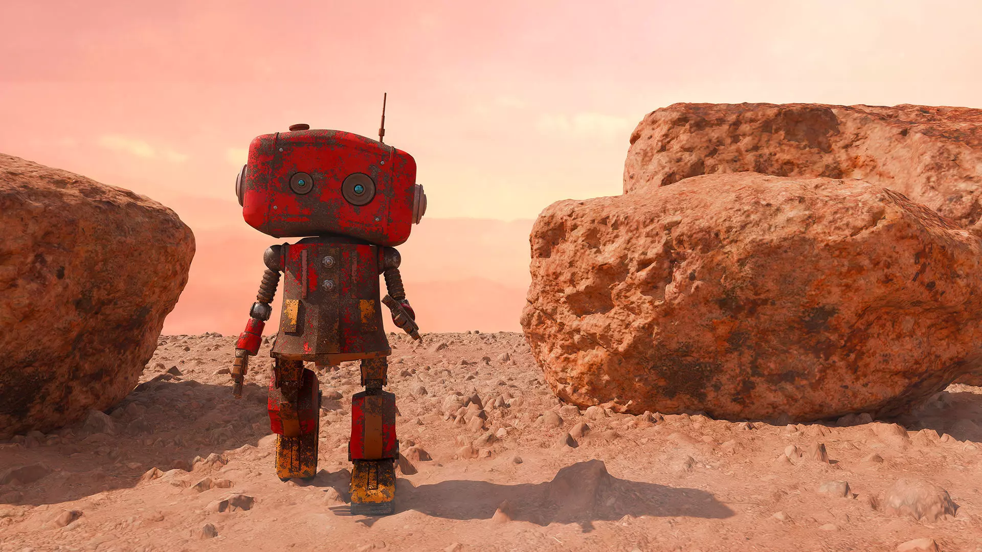 Rusted Robot 3D model_0