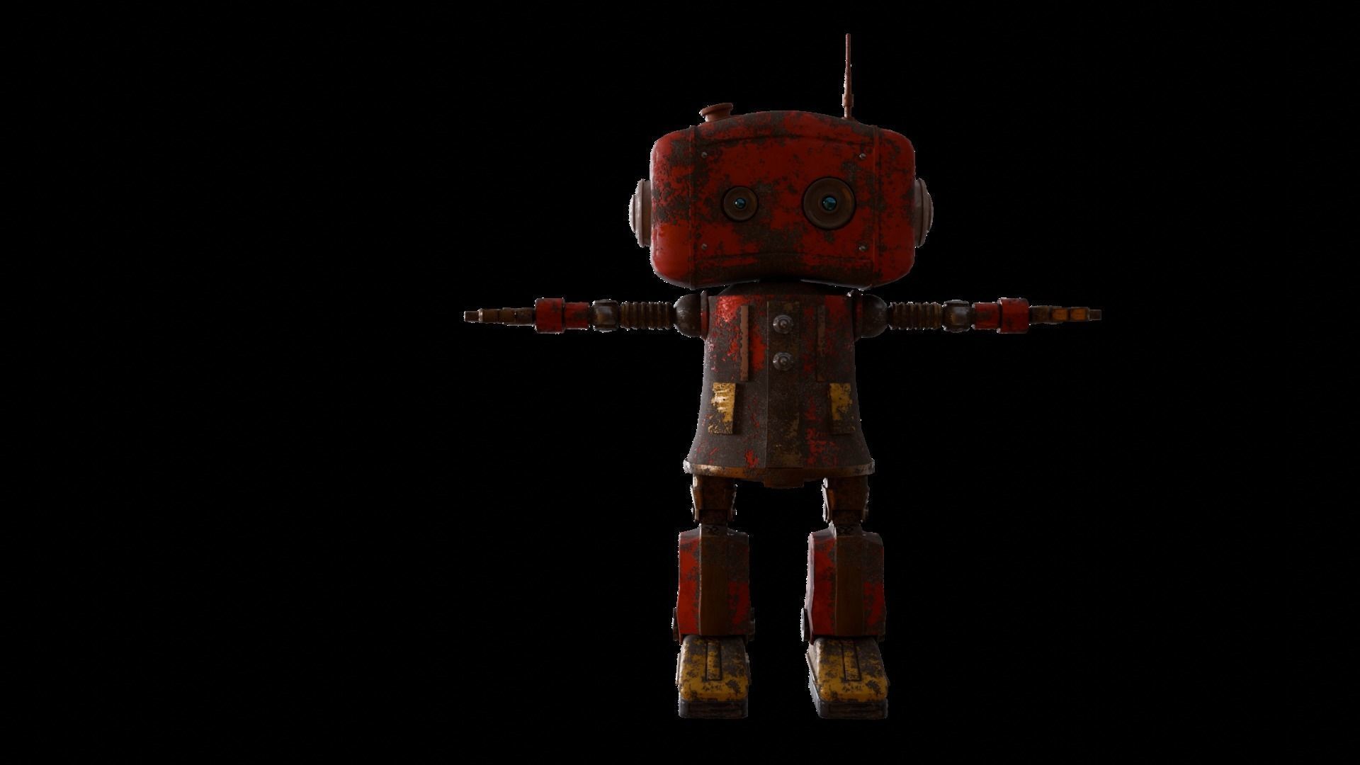 Rusted Robot 3D model_7