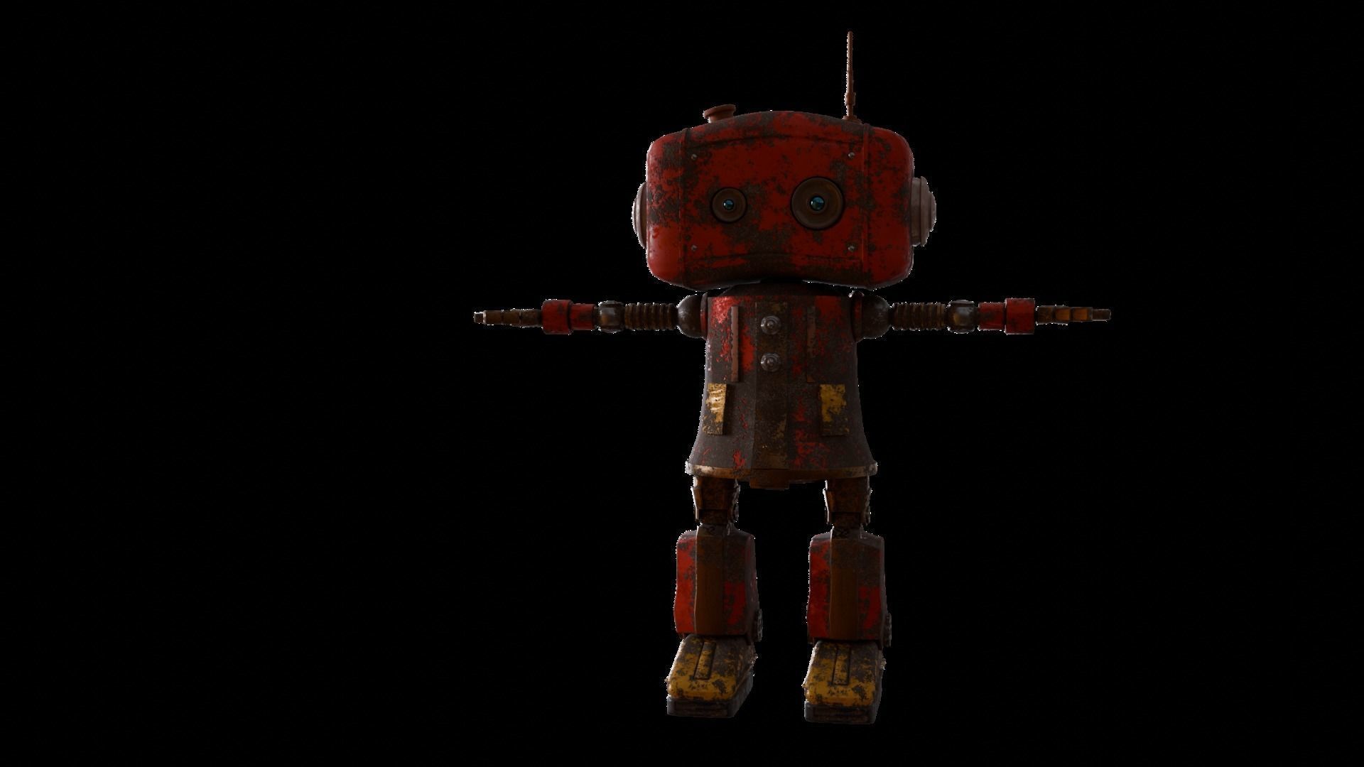 Rusted Robot 3D model_9