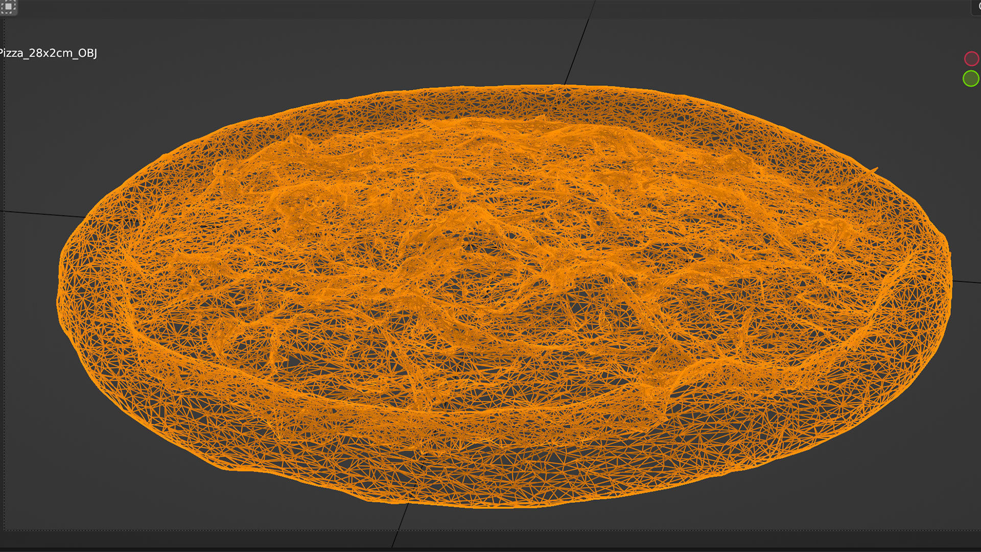 Pizza with arugula meat and cheese 3D model_5