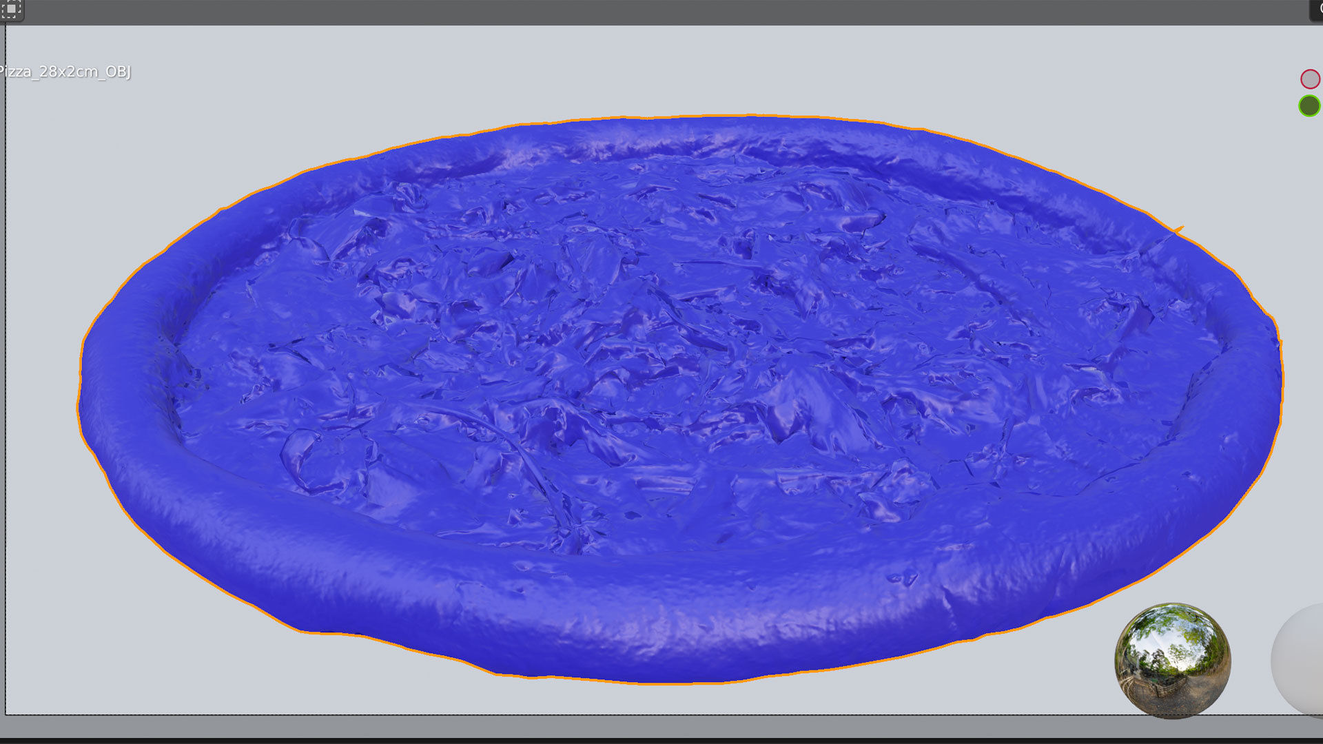 Pizza with arugula meat and cheese 3D model_6