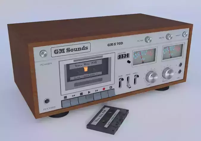 GM Sounds Cassette Deck 3D model