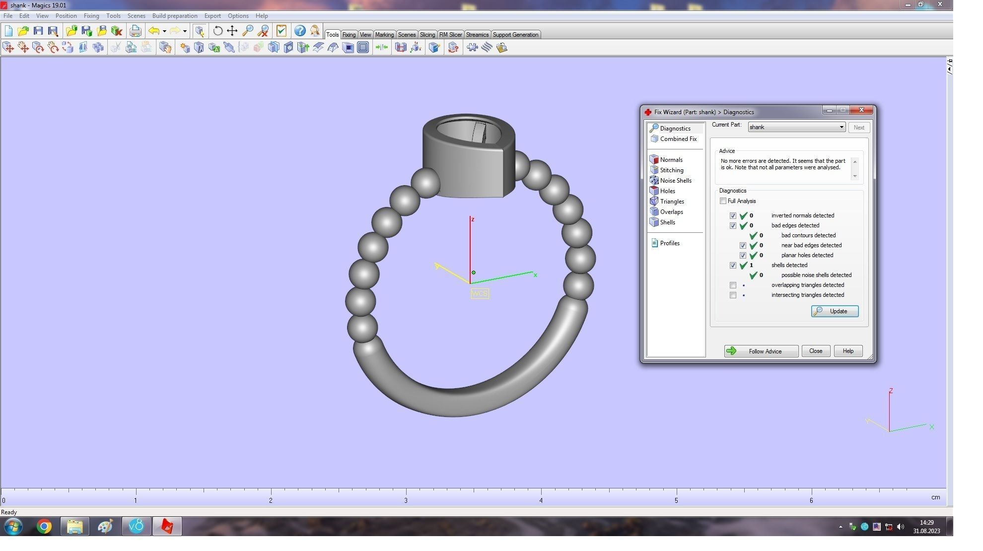 Spherical  Pear Ring  16 5mm 3D print model_12