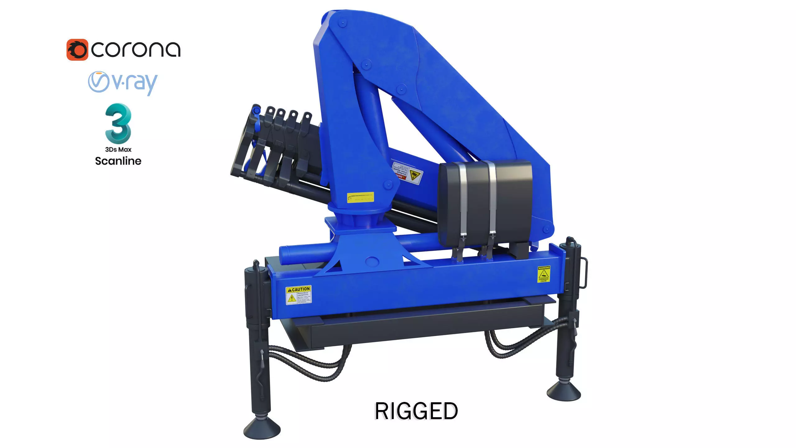 Crane Rigged 3D model