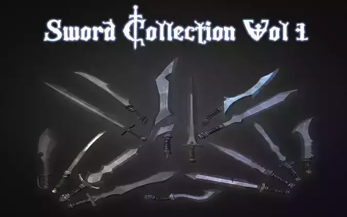 Sword Collection Vol 1 Low-poly 3D model