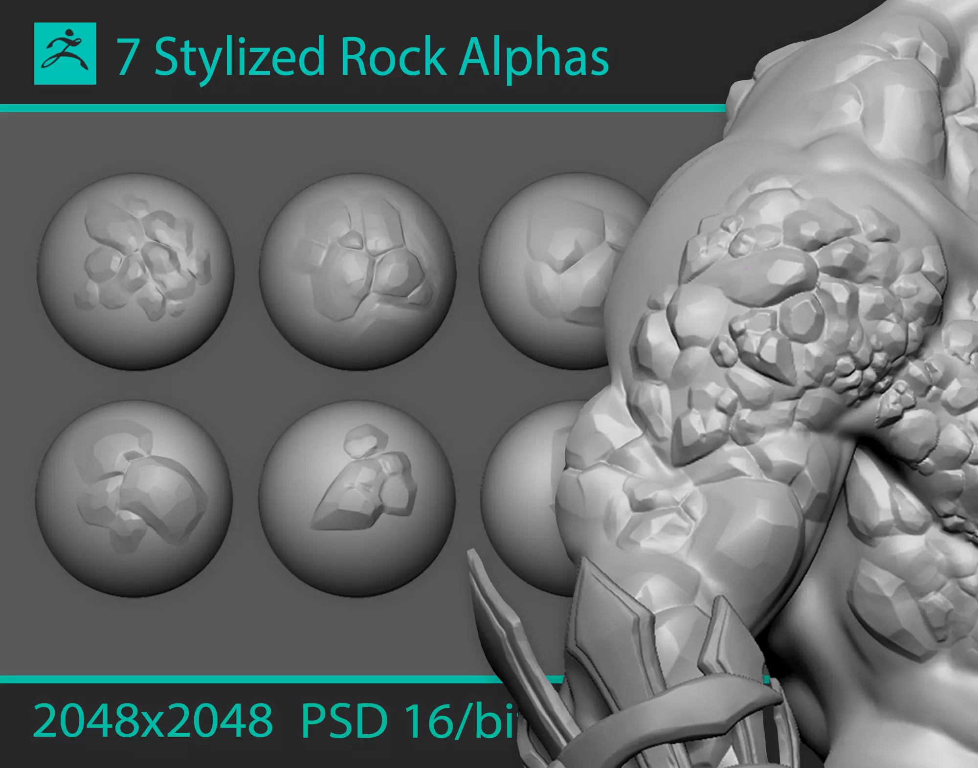 Steam Alpha Texture Stylized Stone Alphas Texture | CGTrader