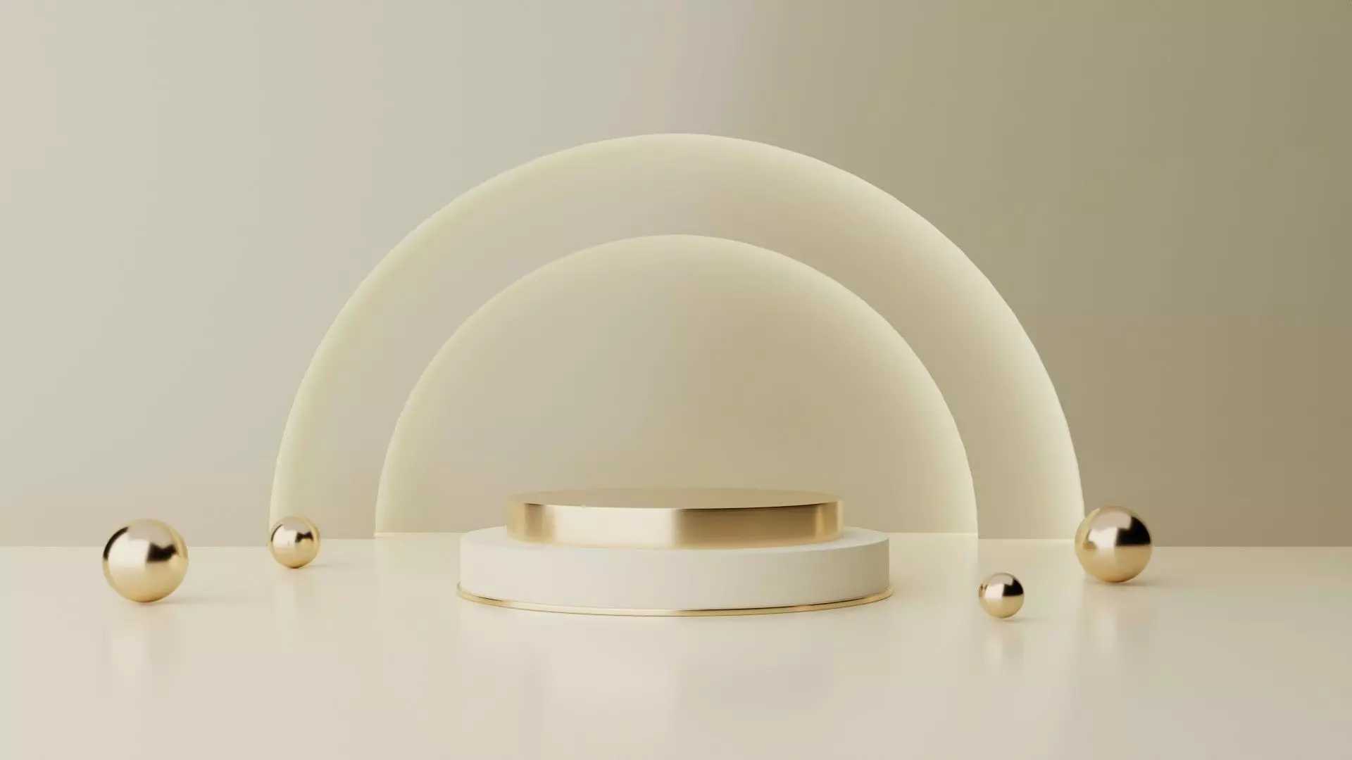 Free a sophisticated podium in cream and gold Free 3D model