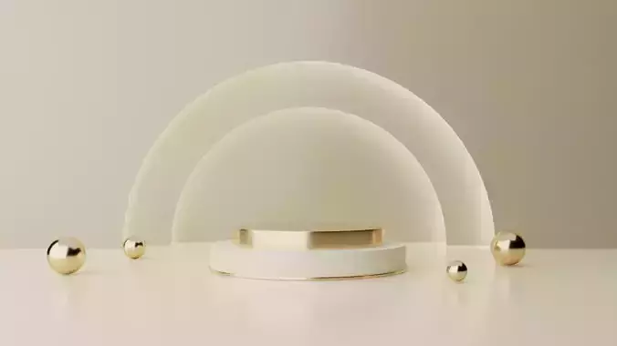 Free a sophisticated podium in cream and gold