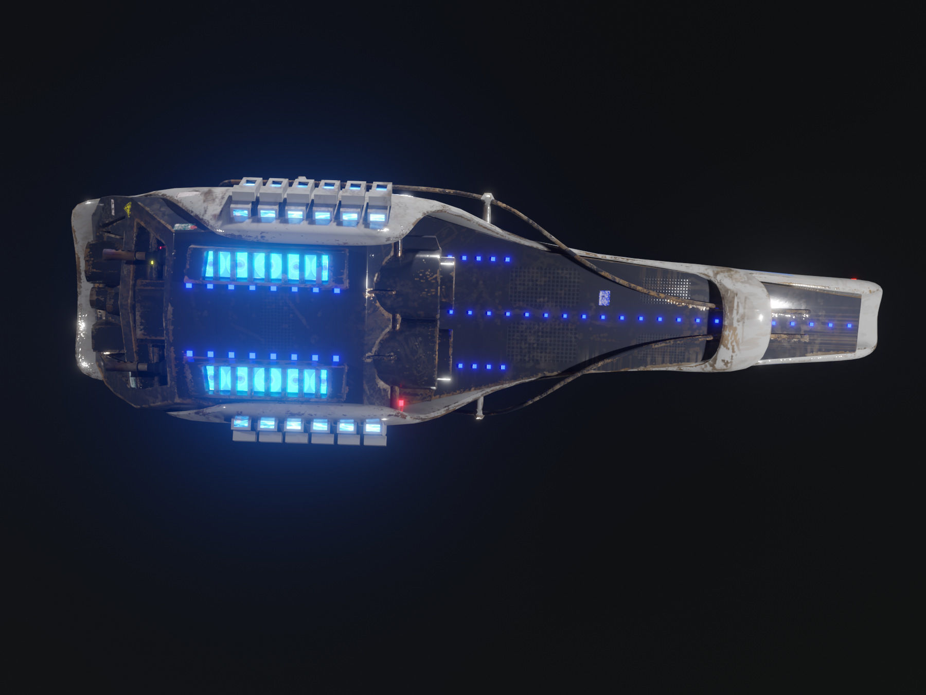 SciFi Drone Dragonfly Low-poly 3D model_4