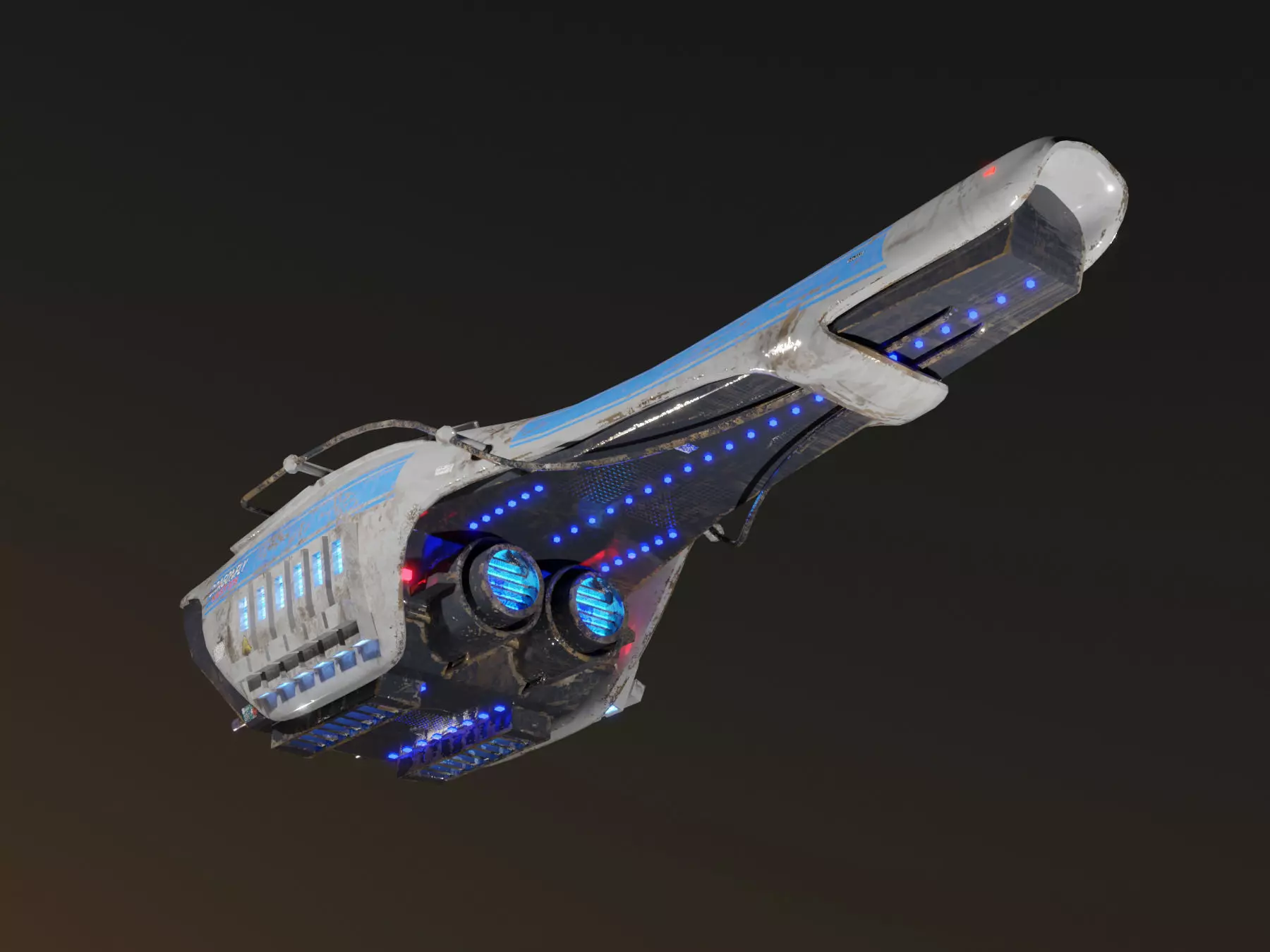 SciFi Drone Dragonfly Low-poly 3D model_0