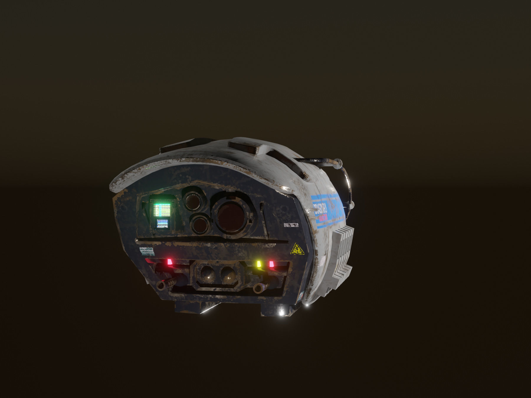 SciFi Drone Dragonfly Low-poly 3D model_1