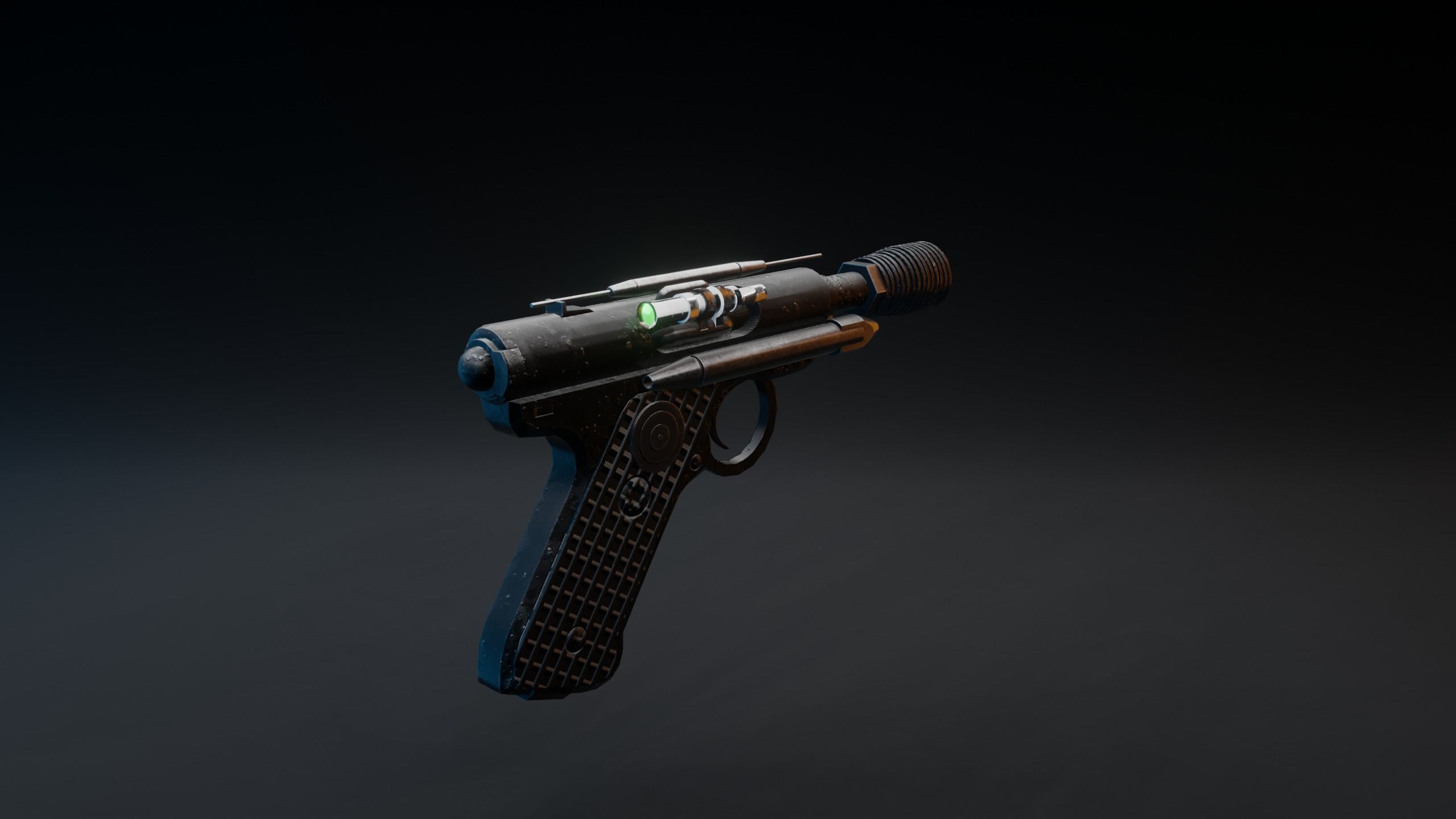 StarWars DT-12 heavy blaster Low-poly 3D model_2