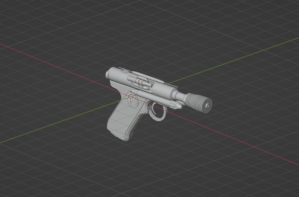 StarWars DT-12 heavy blaster Low-poly 3D model_5