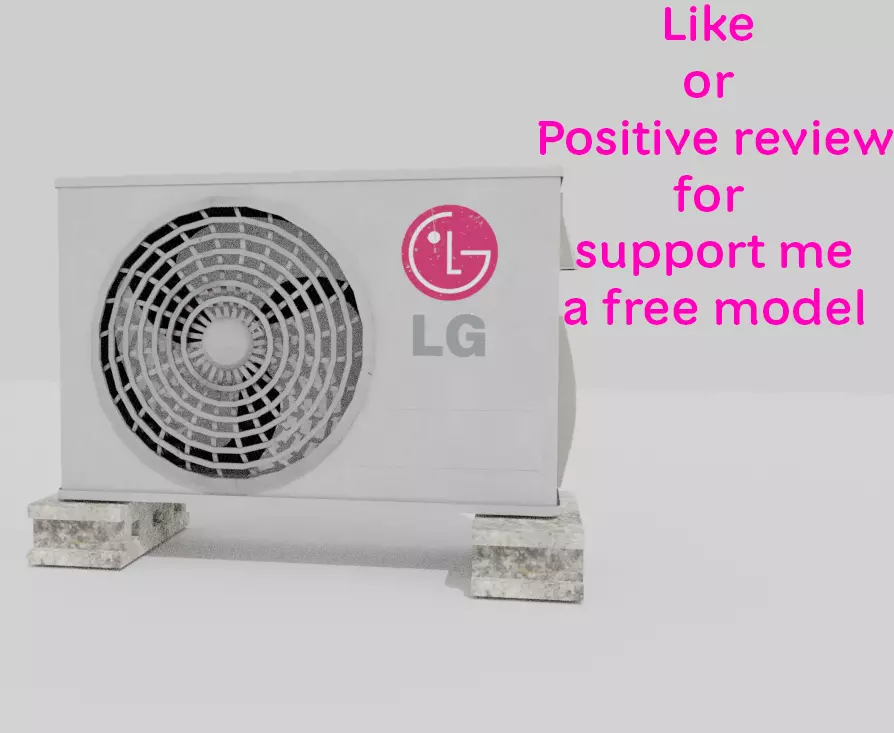 Air condensing unit with 2K texture Free low-poly 3D model_0