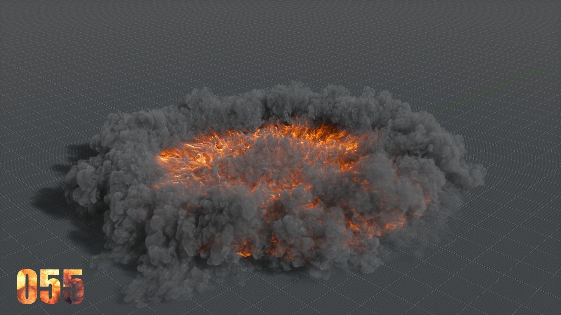 100 Model 3D Fire Smoke Explosions Clouds Collection 3D model_22