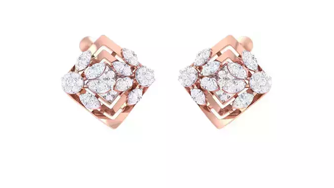 High Jewelry Earrings 3dm stl 3dm stl obj mtl 3mf details