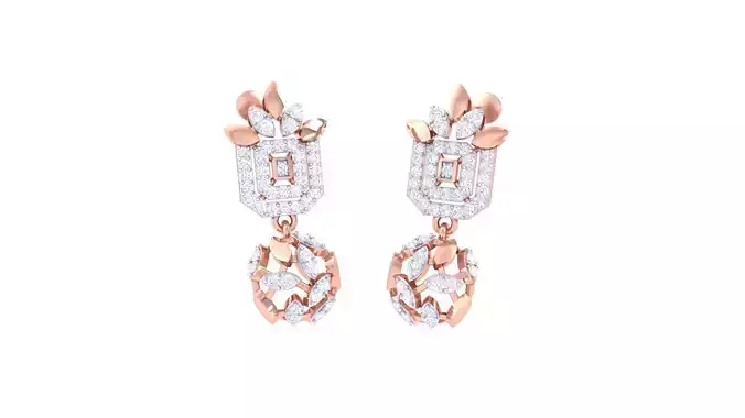 High Jewelry Earrings 3dm stl 3dm stl obj mtl 3mf details