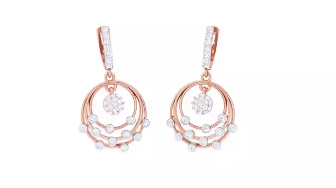 Flower High Jewelry Earrings 3dm stl 3dm stl obj mtl 3mf details