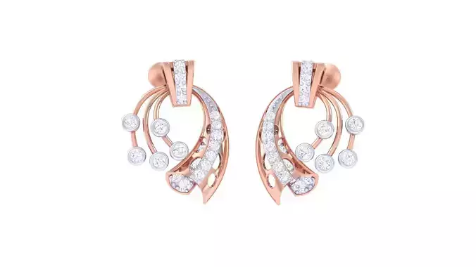High Jewelry Earrings 3dm stl 3dm stl obj mtl 3mf details
