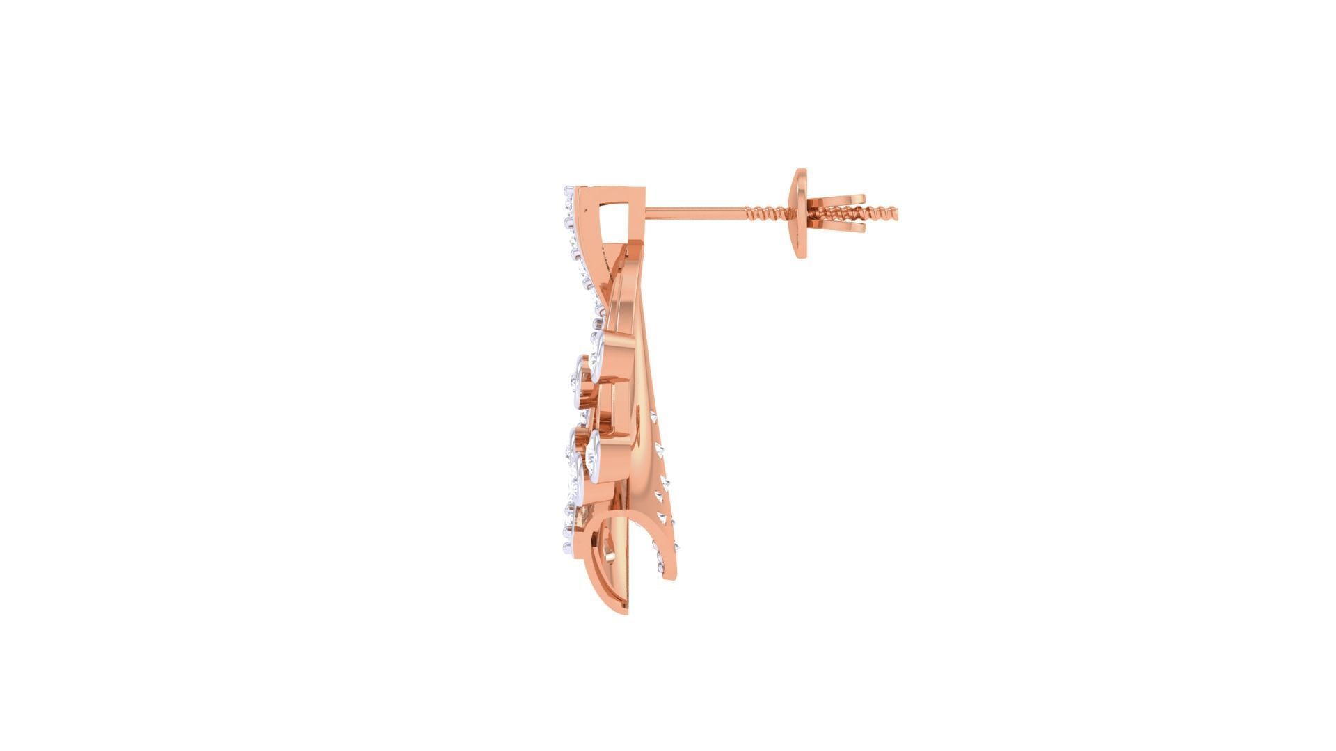 High Jewelry Earrings 3dm stl 3dm stl obj mtl 3mf details 3D print model_10